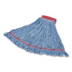 Swinger Loop Wet Mop Heads, Cotton/Synthetic, Large, Blue