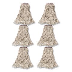 Super Stitch Blend Mop Head,  Cotton/Synthetic, Large, White, 6/Carton