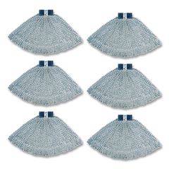 Super Stitch Finish Mops, Cotton/Synthetic, Large, White, 1"  Blue Headband