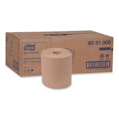 Universal Hand Towel Roll, Notched, 1-Ply, 8" x 1,000 ft, Natural, 6 Rolls/Carton