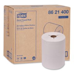 Universal Hand Towel Roll, Notched, 1-Ply, 8" x 425 ft, Natural White, 12 Rolls/Carton
