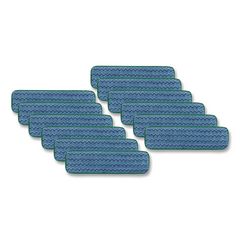 Microfiber Wet Mopping Pad, 18.5" x 5.5" x 0.5", Green, 12/Carton