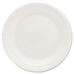 Quiet Classic Laminated Foam Dinnerware Plates, 6", White, 125/Pack, 8 Packs/Carton