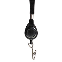 LANYARDS WITH RETRACTABLE ID REELS, CLIP STYLE, 36&quot; LONG,