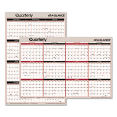 WRITE-ON/WIPE-OFF REVERSIBLE QUARTERLY FORMAT YEARLY