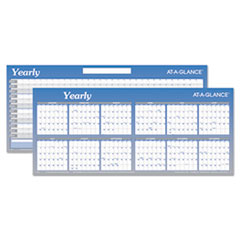 WRITE-ON/WIPE-OFF YEARLY WALL PLANNER IN TWO 6-MONTH