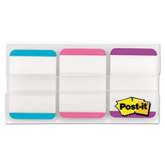 1" Lined Tabs, 1/5-Cut, Lined, Assorted Pastel Colors, 1" Wide, 66/Pack