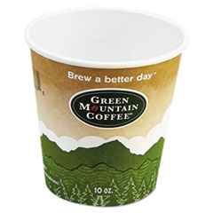 Eco-Friendly Paper Hot Cups, 10oz, Green Mountain Design,