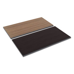 Reversible Laminate Table Top, Rectangular, 47.63w x 23.63d, Espresso/Walnut