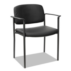 Alera Sorrento Series Ultra-Cushioned Stacking Guest Chair, Supports Up to 275 lb, Black, 2/Carton