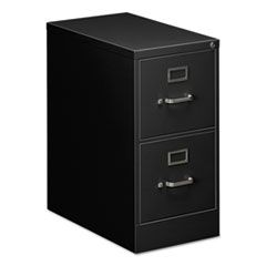 Two-Drawer Economy Vertical File, 2 Letter-Size File Drawers, Black, 15" x 25" x 28.38"