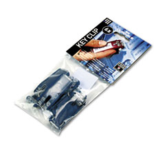 Key Tags for Locking Key Cabinets, Plastic, 1 1/8 x 2 3/4, Blue, 6/Pack