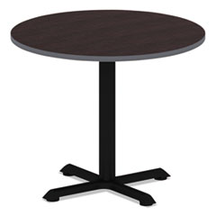Reversible Laminate Table Top, Round, 35.38w x 35.38d, Espresso/Walnut