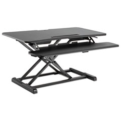AdaptivErgo Two-Tier Sit-Stand Lifting Workstation, 37.38" x 26.13" x 4.69" to 19.88", Black