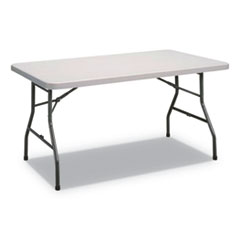 Rectangular Plastic Folding Table, 60w x 30d x 29.25h, Gray