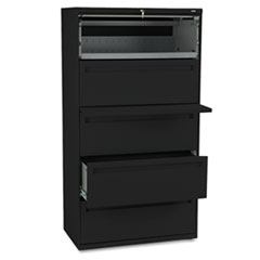HON785LP - 700 Series Five-Drawer Lateral File w/Roll-Out & Posting Shelf
