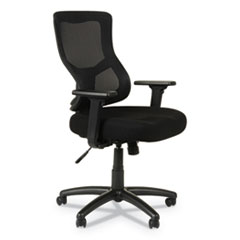 Alera Elusion II Series Mesh Mid-Back Synchro Seat Slide Chair, Supports Up to 275 lb, 17.51" to 21.06" Seat Height, Black