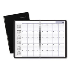DayMinder Monthly Planner, Academic Year, Ruled Blocks, 12 x 8, Black Cover, 14-Month (July to Aug): 2022 to 2023