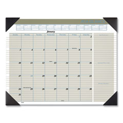 Executive Monthly Desk Pad Calendar, 22 x 17, White Sheets, Black Corners, 12-Month (Jan to Dec): 2023