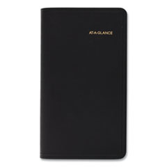 Pocket-Size Monthly Planner, 6 x 3.5, Black Cover, 13-Month (Jan to Jan): 2023 to 2024