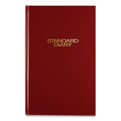Standard Diary Daily Diary, 2023 Edition, Wide/Legal Rule, Red Cover, 12 x 7.75, 200 Sheets