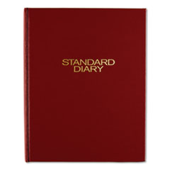 Standard Diary Daily Diary, 2023 Edition, Medium/College Rule, Red Cover, 9.5 x 7.5, 200 Sheets