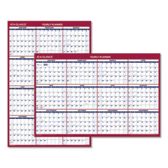 Erasable Vertical/Horizontal Wall Planner, 24 x 36, White/Blue/Red Sheets, 12-Month (Jan to Dec): 2023