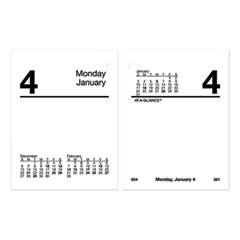 Compact Desk Calendar Refill, 3 x 3.75, White Sheets, 2023