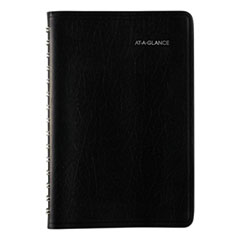 DayMinder Daily Appointment Book, 8 x 5, Black Cover, 12-Month (Jan to Dec): 2023