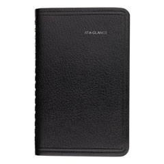 DayMinder Weekly Pocket Appointment Book with Telephone/Address Section, 6 x 3.5, Black Cover, 12-Month (Jan to Dec): 2023