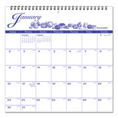 Illustratorâ€™s Edition Wall Calendar, Victorian Illustrations Artwork, 12 x 12, White/Blue Sheets, 12-Month (Jan-Dec): 2023