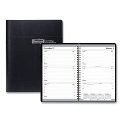 Recycled Weekly Appointment Book, 8 x 5, Black Cover, 12-Month (Jan to Dec): 2023