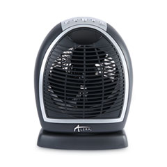 Digital Fan-Forced Oscillating Heater, 1,500 W, 9.25 x 7 x 11.75, Black