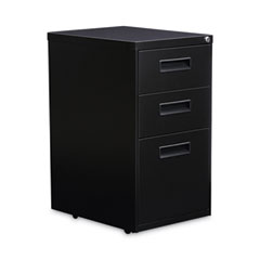 File Pedestal, Left or Right, 3-Drawers: Box/Box/File, Legal/Letter, Black, 14.96" x 19.29" x 27.75"