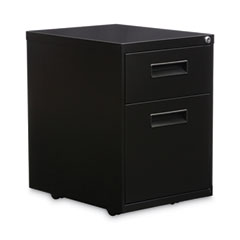 File Pedestal, Left or Right, 2-Drawers: Box/File, Legal/Letter, Black, 14.96" x 19.29" x 21.65"