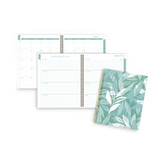 Bali Weekly/Monthly Planner, Bali Leaf Artwork, 11 x 8.5, Green/White Cover, 12-Month (Jan to Dec): 2023
