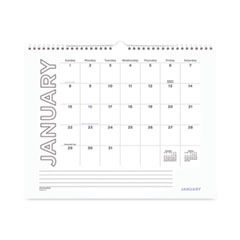 Modern Core Wall Calendar, Modern Artwork, 15 x 12, White/Black Sheets, 12-Month (Jan to Dec): 2023