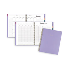 Harmony Weekly/Monthly Poly Planner, 11 x 8.5, Lilac Cover, 13-Month (Jan to Jan): 2023 to 2024