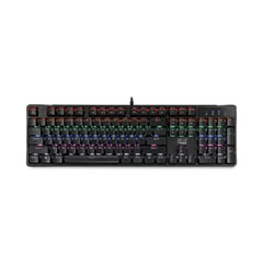 Rainbow Mechanical Illuminated Gaming Keyboard, 104 Keys, Black