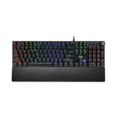 RGB Programmable Mechanical Gaming Keyboard with Detachable Magnetic Palmrest, 108 Keys, Black