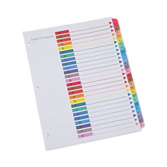 Deluxe Table of Contents Dividers for Printers, 26-Tab, A to Z, 11 x 8.5, White, 1 Set