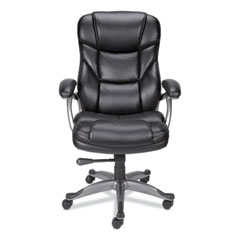 Alera Birns Series High-Back Task Chair, Supports Up to 250 lb, 18.11" to 22.05" Seat Height, Black Seat/Back, Chrome Base