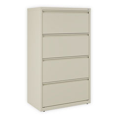 Lateral File, 4 Legal/Letter-Size File Drawers, Putty, 30" x 18.63" x 52.5"
