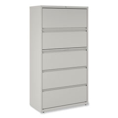 Lateral File, 5 Legal/Letter/A4/A5-Size File Drawers, Light Gray, 36" x 18.63" x 67.63"