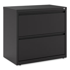 Lateral File, 2 Legal/Letter-Size File Drawers, Black, 30" x 18.63" x 28"