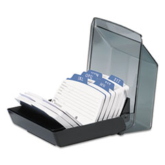 ROL67093 - Petite Covered Tray Card File Holds 250 2 1/4 x 4 Cards