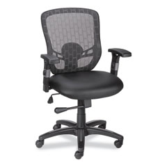 Alera Linhope Chair, Supports Up to 275 lb, Black Seat/Back, Black Base