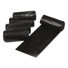 Low Density Can Liners, 60 gal, 1.1 mil, 38" x 58", Black, Interleaved Roll, 20 Bags/Roll, 5 Rolls/Carton