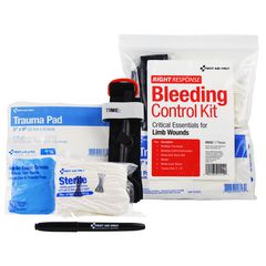 Critical Essentials Bleeding Control Kit for Limb Wounds, 8 Pieces, Plastic Bag