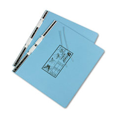 Pressboard Hanging Data Binder, 14-7/8 x 11 Unburst Sheets, Light Blue